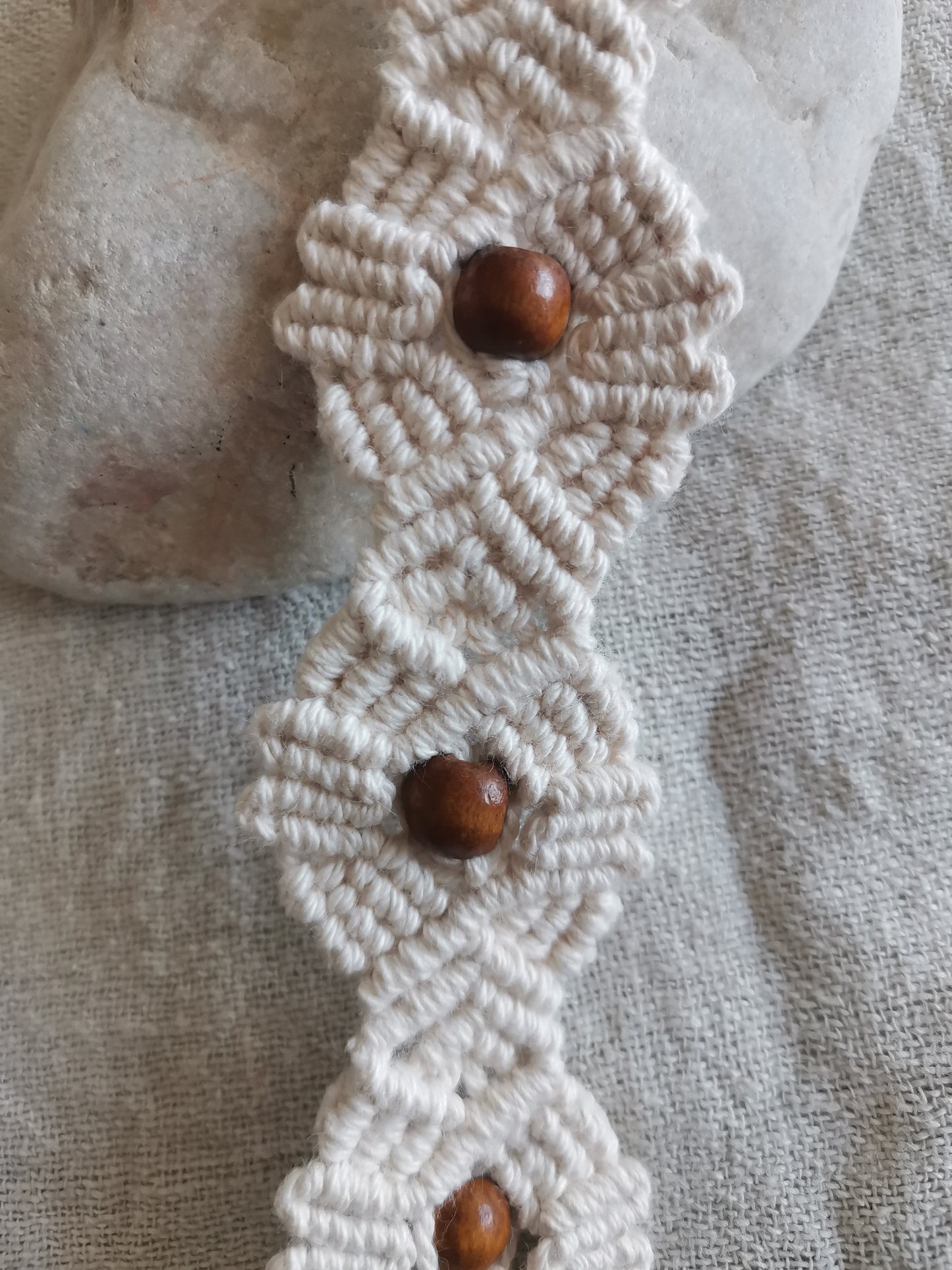 "Jungle Flower" Macrame Bookmark with beads