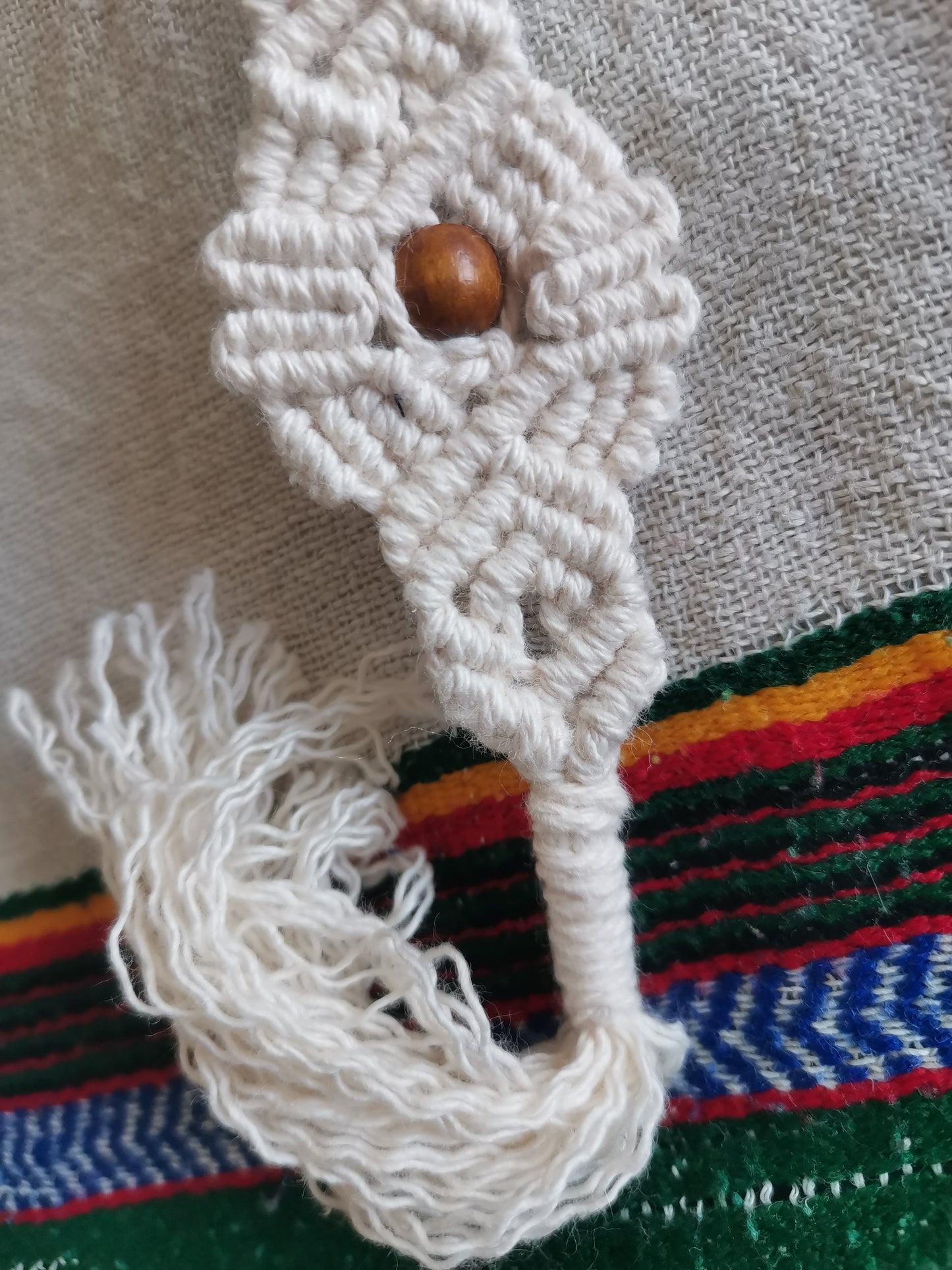 "Jungle Flower" Macrame Bookmark with beads