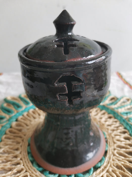 Little Ethiopian Handmade Ceramic Incence Burner